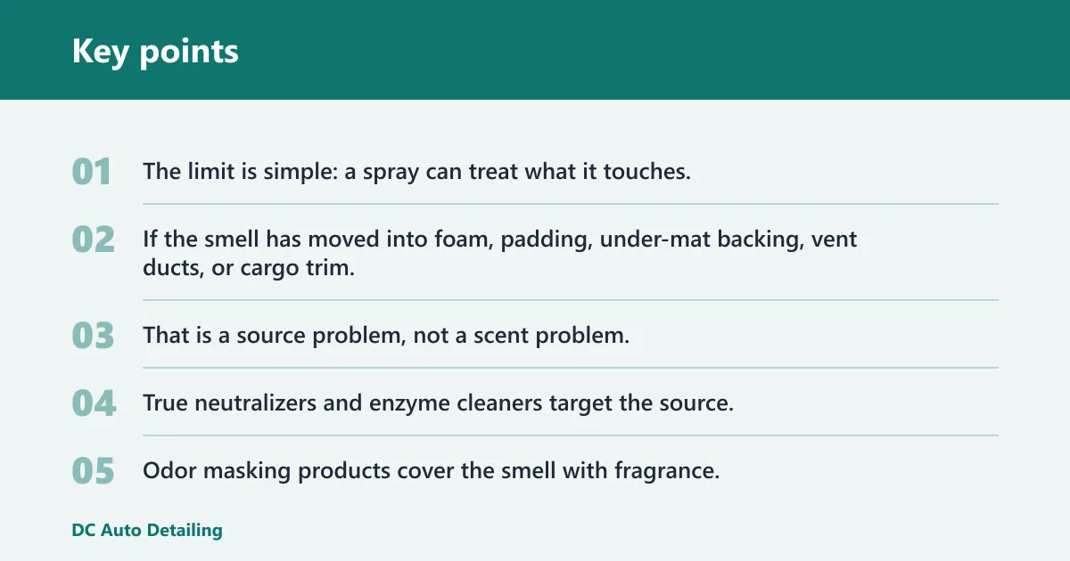 Key points: Does pet odor spray work in cars?