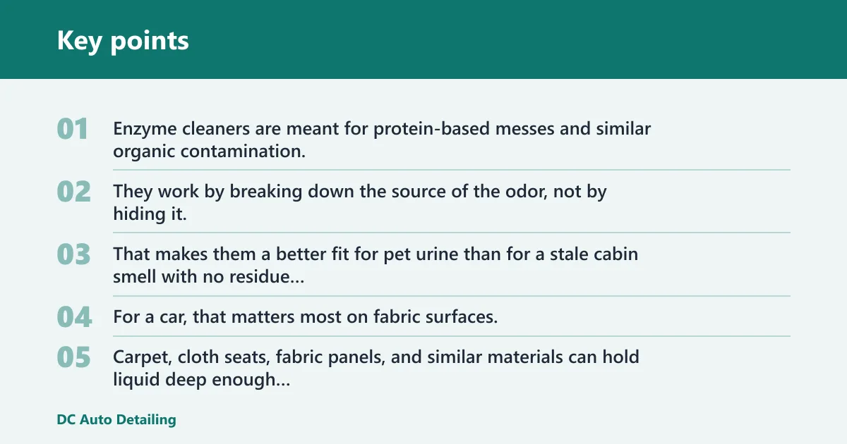 Key points: When should you use an enzyme cleaner?