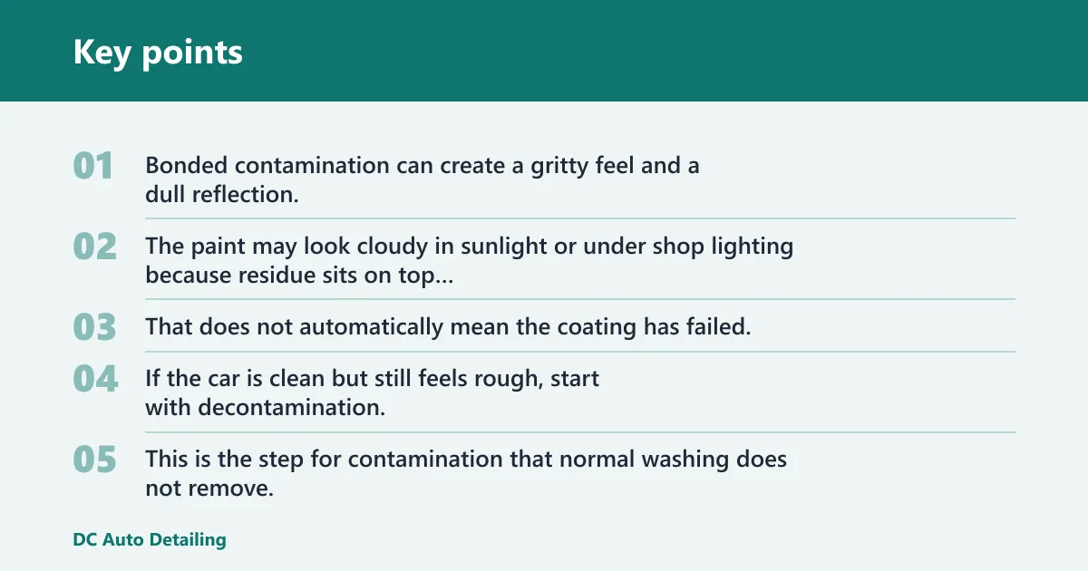 Key points: Can contamination make a coating look worn out?