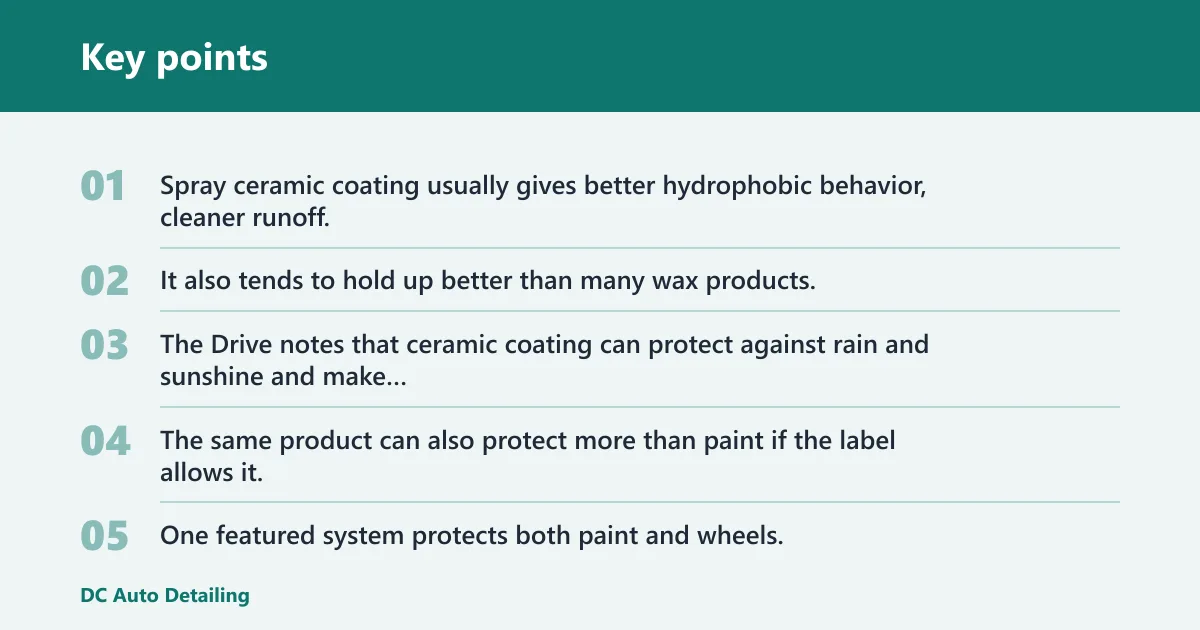 Key points: Is ceramic spray coating better than wax?